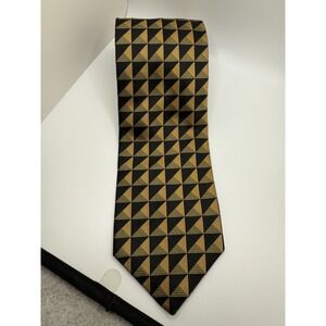 Nordstrom XMI Platinum USA Silk Jacquard Tie 65" x 4" Wide Geometric Art Deco
